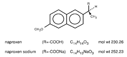 NAPROSYN® (naproxen) Structural Formula Illustration