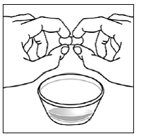 Hold  each end of the SUSTIVA capsule between your thumbs and index  (pointer) fingers - Illustration