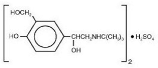 VENTOLIN HFA (albuterol sulfate) Structural Formula Illustration