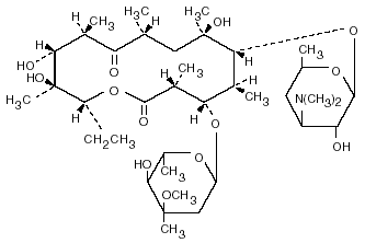 ERYTHROMYCIN Structural Formula Illustration