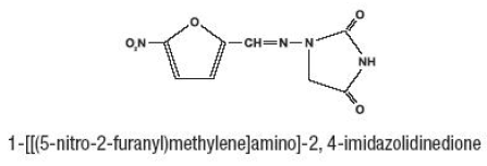 Furadantin® (nitrofurantoin) Structural Formula Illustration