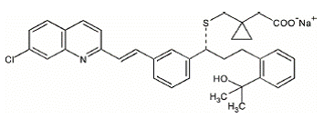 SINGULAIR® (montelukast sodium) Structural Formula Illustration