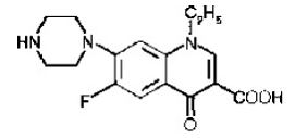 NOROXIN® (NORFLOXACIN)Structural Formula Illustration