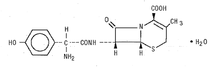 DURICEF (cefadroxil monohydrate) structural formula illustration